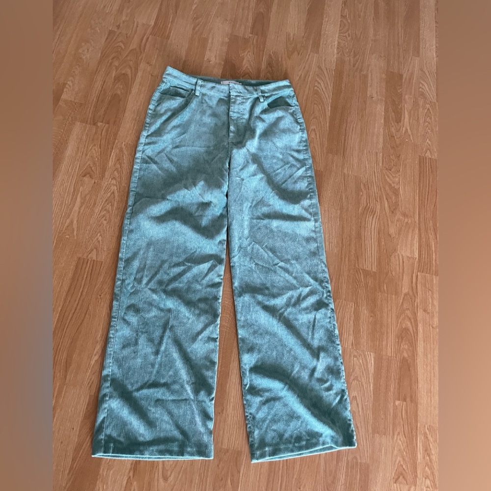 Adika Teal Wide leg corduroy Pants L/XL